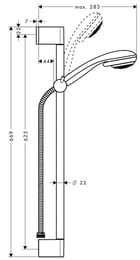 ������� ����� Hansgrohe Crometta 85 Vario/Unica`Crometta (������ ���, �����, ������ 65��) 27763000
