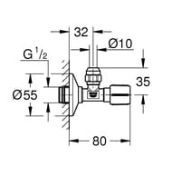 ������� ������� Grohe 1/2"/3/8", � �������� ������, ������ ������ ������� 22039AL0