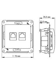  Systeme Electric Glossa   RJ45 + RJ45 .5E  GSL000685KK