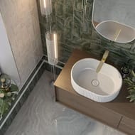 Раковина KERAMA MARAZZI AMAREMARE Artbasin Vento накладная 500х366х180, белая глянцевая VE.wb.50\WHT