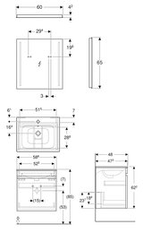 Geberit Renova ����� � ��������� 60 ��, ����� ������ +������� Option Basic � ���������� 529.915.01.6