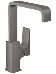 Смеситель Hansgrohe Metropol 32511340  для умывальника, с донным клапаном, 230мм, шлиф черн хром — миниатюра 1
