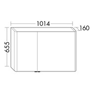 ���������� ���� Burgbad Lavo 2.0 1014�655�160 LED�3, �����, 2 �����, ������� SPOW102LF5046G0226