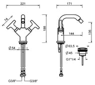 ��������� ��� ���� Fantini Sailing 67S1J062F �������������, ������ ������, Deep Black PVD