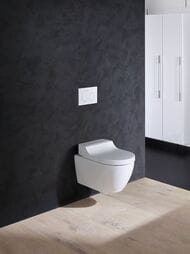Унитаз-биде GEBERIT AquaClean TumaComfort подвесной, панель белое стекло 146.294.SI.1