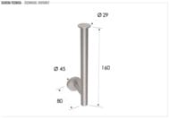 Держатель туалетной бумаги Remer INOX SSXI62, нержавеющая сталь матовая — изображение 2