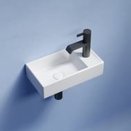 Раковина подвесная Ceramicanova Element 407х217х100 чаша слева, отв. под смеситель, белый CN6051L