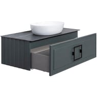 Тумба под раковину La Fenice Cubo Grigio 100 см (976х469х350) серая матовая FNC-01-CUB-G-100