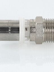 Пресс соединитель прямой VALTEC 16х1/2"Н VTm.201.N.001604