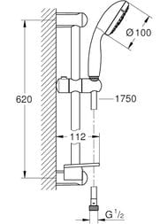 ������� �������� Grohe Tempesta 28593002  100 �����, 4 ������,������, �����, �������