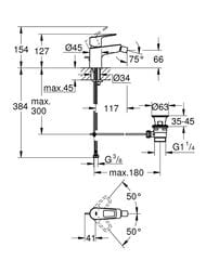 ��������� ��� ���� Grohe BauLoop �������������, 66 ��, ����. �����, ������� ��������, ���� 23338001