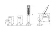 Смеситель на борт ванны Lemark ALLEGRO LM5945CW на 3 отверстия, хром/белый