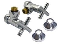 Вентиль угловой крест для полотенцесушителя 3/4" х 1/2" г/ш (пара) 8500SCH0405/2C — миниатюра 1