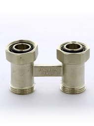 Tiemme Узел прямой с кранами 3/4"-3/4"  для нижнего подключения с кранами арт.3390001(3391N0505)
