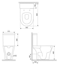 Унитаз-компакт Damixa Sirius (360х605х810) безободковый, с сиденьем микролифт DX86C8600SC