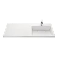 Раковина Aquaton Лондри 120 1A72243KLH010 1200x500x150  д/стир.маш., литой мрамор, чаша справа, белая