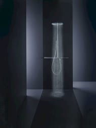 Душевая система Axor ShowerSolutions 27984000 термостат с полкой, ручной и верхний душ, хром — изображение 3