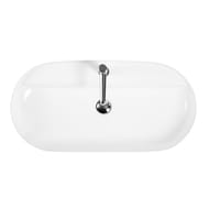Раковина накладная BelBagno (820х410х140) овальная, c отверстием под смеситель, белая BB1347