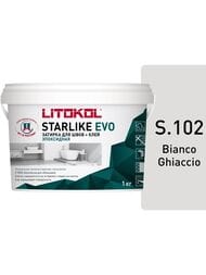 Затирка эпоксидная LITOKOL STARLIKE EVO S.102 BIANCO GHIACCIO белая, 1,0 кг