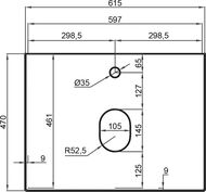 Тумба под раковину La Fenice TERRA Blu grigio 60 см (590х450х350) синяя матовая FNC-01-TER-BG-60