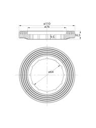 Арматура IDDIS (тип А) 2-ой смыв, нижний подвод воды, круглая резиновая прокладка F012400-01K