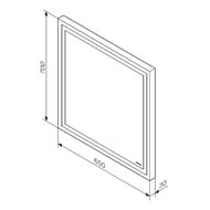 Зеркало AM.PM Gem настенное с LED-подсветкой (650х700х30) M91AMOX0651WG