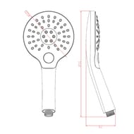 Лейка для душа ESKO SPL1103 120мм, 3 режима, ABS-пластик, цвет: хром