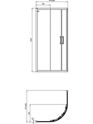 ������� ������ Ideal Standard CONNECT 2 Quadrant (1000�1000�1950) ��������, ������� /������ K9252V3