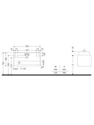 ����� ��� �������� Duravit White Tulip 800�408�550��, ���������, 2 �����, ����: ������ WT499005858