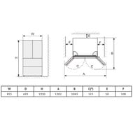 ����������� Korting KNFF 82535 X (853�1930�693) French Door, Full No Frost, ����. �����