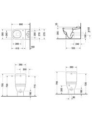 Чаша унитаза-компакта DURAVIT STARCK 3 370х660х430 универсальный выпуск, крепление 0128090000 — изображение 4