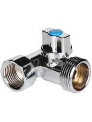 Кран проходной для стиральной машины VALTEC 1/2-3/4-1/2 шаровый VT.256.N.04 — миниатюра 1