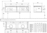 ����� ��� ���������� Villeroy & Boch LEGATO (1400�380�500) ���������, 2 �����, ����� B59100DH