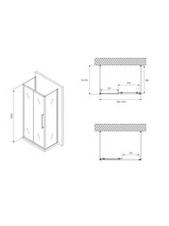 ������� ���������� ABBER Schwarzer Diamant AG30100H-S75-S75 (1000�750�1950) �-���., ����������/����