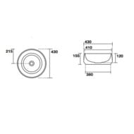 Раковина накладная Kerasan F10 430х430х160 без отверстия под смеситель, белый 460401