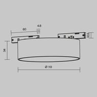 �������� ���������� Maytoni Zon (���) TR189-1-12W3K-B Levity 3000� 12�� 100�, IP20, ������