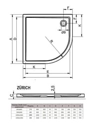 ������ ��������� RIHO ZURICH 284 (1200�1200�45) �����������, �����, ��� �����