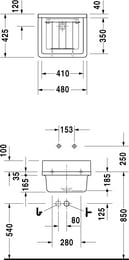 �������� ������� DURAVIT STARCK 3 480�425�185 ��� �������� ��� ��������� 0313480000