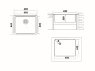 ����� ��� ���������� Ukinox Loft 490�440 ��������. ����.����� 1��, ���� 3 1/2, LOB450.400 -GT10P