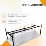 Ванна акриловая Радомир АГАТА (1750х750) белый, с каркасом 2-01-0-0-1-227Р