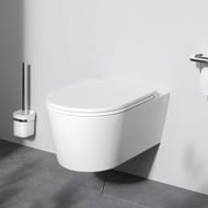 Подвесной унитаз AM.PM Func FlashClean 540х375х340 безободковый, с сиденьем C8F1701SC