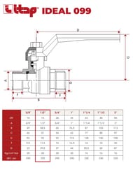   ITAP IDEAL 099 1/2" 40 PN , 