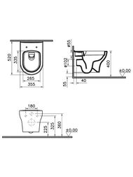 Комплект: Инсталляция Vitra+ Унитаз Zentrum Round+ сиденье микролифт+ клавиша хром 9879B003-7200