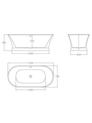 ����� ��������� BelBagno BB402-1700-790 1700x790x600 ���������������, ����-������� ����, ����: �����