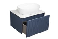 Тумба под раковину La Fenice TERRA Blu grigio 60 см (590х450х350) синяя матовая FNC-01-TER-BG-60
