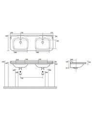 �������� Kerasan Waldorf 4143K1bi/cr*1 1500�550 ������������,�������,���.��� ���������,�����/����