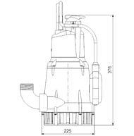 Насос дренажный GRUNDFOS KPC 600 A, 0,8кВт, с поплавком, 98851054