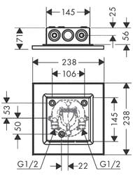 Верхний душ Axor ShowerSolutions 35309000 (250х250) потолочный, 1jet, 1 тип струи, хром — изображение 3