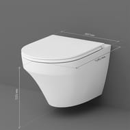 Унитаз подвесной AM.PM Inspire (370х540) безободковый FlashClean C501700WH