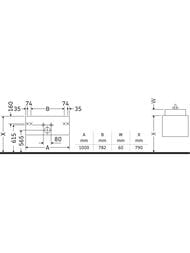 ����� ��� �������� Duravit DuraStyle (1000�398�453) ���������,1 ����, ���� ����� ������� DS638501818